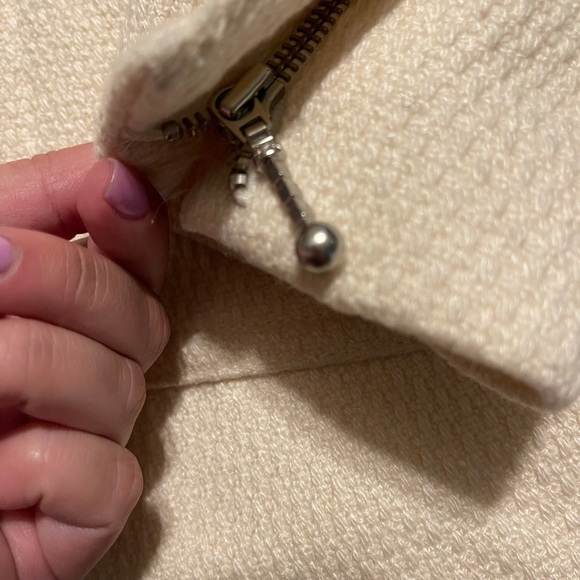 Express ivory/cream pea coat/trench small - Picture 2 of 3